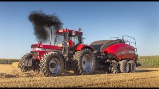 Baling straw | CASE IH 1455 & LB434R | Pure Sound w/ open pipe | Tractorspotter