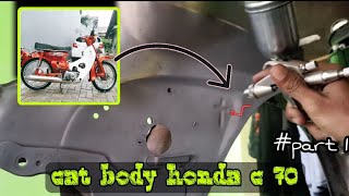 Restorasi honda C-70 jadul di cat ulang