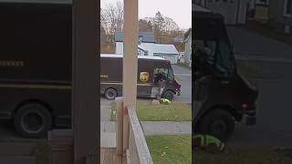 UPS Driver Falls On His Face With Fragile Package!