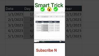 Ultimate Excel Trick To Use Date Function #excel #exceltricks #shortvideo