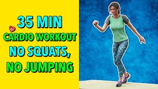 35 Minute Walking Cardio Workout - No Squats, No Jumping