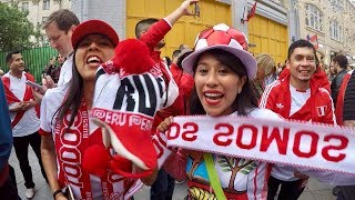 La hinchada de Perú | Los Fans de Perú en moscú 2018 Vamos Perú!!!