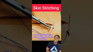 How To Suture / Stitch A wound 😳 Fold Interlocking Suture Pattern #stitch #skin #health #3d #shorts