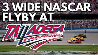 NASCAR: CRAZY Talladega Superspeedway 3-Wide Flyby