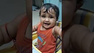 Baby Girl first time say KAKA - કાકા #tween #child #baby #dhyanam #fun #firstword  #cute #play