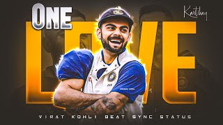 ✨ONE LOVE X VIRAT KOHLI ♪ BEAT SYNC 💗#trending #viratkohli #kartikaydios #cricket ✨