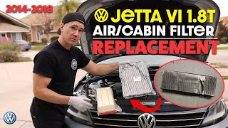 Volkswagen Jetta VI 1.8T Air/Cabin Filter Replacement- 2014 to 2018