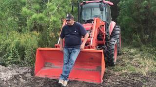 Kubota M7040 drainage project