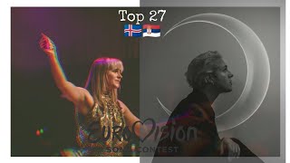 Top 27 | Eurovision Liverpool 2023 | so far | from Mexico (🇷🇸🇮🇸)