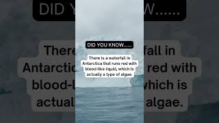 Did you know this? Antarctica waterfall??