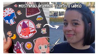 tour pelo sketchbook antigo + mostrando desenhos novos 🎨🖼 |vlog: tentando melhorar a autoestima ✂️✨️