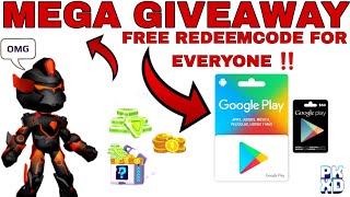 (MEGA GIVEAWAY 🎉‼️) Pk xd mega giveaway free Google play redeem code | 1k special