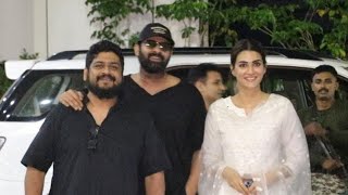 Adipurush Team Arrives At Mumbai Private Airport | Prabhas | Kriti Sanon | Speed Tollywood