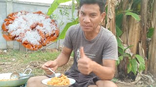 ដំឡូងឆឹង | Coconut Caramelized Sweet Potato | Cheivet Sroksre