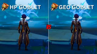 HP VS GEO DMG GOBLET ? || Which is the best goblet for Zhongli ? {Genshin Impact}