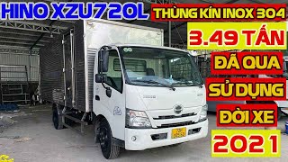 [XE CŨ] Xe Tải Hino 3.5 Tấn XZU720L Thùng Kín Inox 304 Đời 2021| Hino Hồ Chí Minh