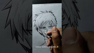 Drawing Gaara In Timelapse ✨ #anime #art #naruto #shorts