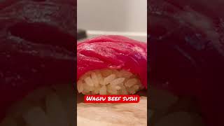 Wagyu Beef Sushi photo and Movie #shorts #sushi #cooking