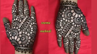 Simple🌼Easy🌼Hatheli Mehndi design. हथेली की मेहन्दी।। Festival Easy simple Mehndi design