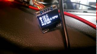 OLED Display 128x64 an Raspberry Pi OBD Auslesen