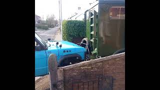 range rover classic bobtail pushing an Austin k9  #landrover #rangerover #bobtail #200dti #classics