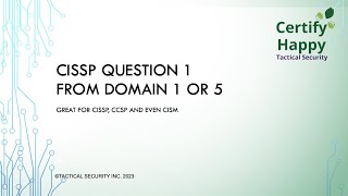 CISSP Practice question 1 for domain 1