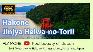 [4K Sky View] Hakone - Jinjya Heiwa-no-Torii