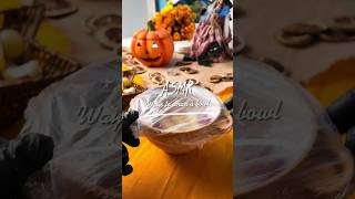 ASMR | How to Wrap a Bowl - Halloween Vibes #beeswaxwraps #asmr #satisfying