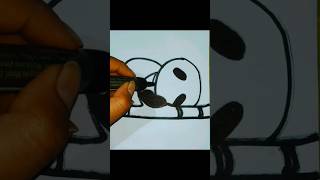 Easy Panda Drawing|Cute panda drawing #ytshorts #viral