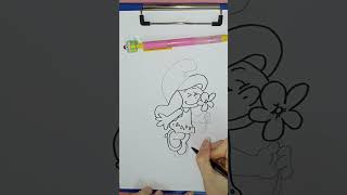 The Smurfs #short #smurfs #tiktok #drawing