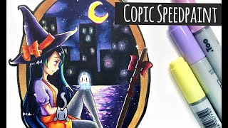 Copic Speedpaint ♫ Modern Witch「Halloween」