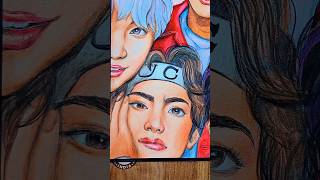 Trying to Draw All BTS Members Together। #bts #btsarmy #btsshorts #youtubeshorts #shorts #viral