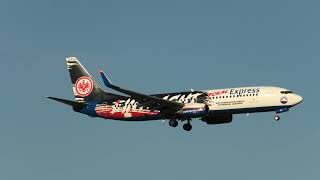 SunExpress Boeing 737-800 TC-SPC landing at Zurich Airport