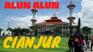 Alun alun Cianjur 2022,bermain mobil listrik dan melukis di halaman samping mesjid agung cianjur