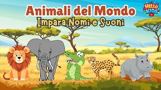 100 Animali del Mondo   Imparare i Diversi Nomi e Suoni del Regno Animale, Parte 1