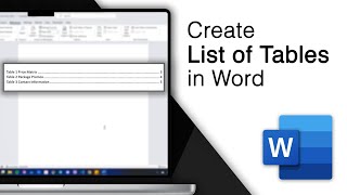 How To Create List Of Tables In Word! [2024]