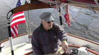 Owner Dick Matthews sailing Nereia Ketch in the 2012 Winter Series Race