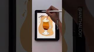 Coffee texture in procreate | Art tutorial | Procreate | Subscribe for more