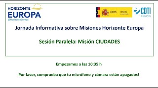 Jornada Misiones Horizonte Europa: Novedades y Convocatorias 2023 (17/05) - Misión Ciudades