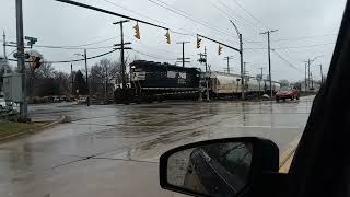 Short Norfolk Southern train with Caboose at the end 3/25/2022