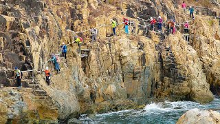 Coastal Wall Climbing, Ap Lei Chau, Hong Kong