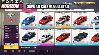 Forza Horizon 5 Save v1.663.817.0  All Cars