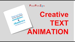 How to prepare creative text animation GIF - 01 🔥 | #powerpoint #powerpointzone #tutorial