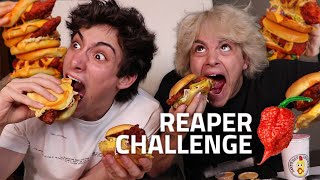 Dave's Hot Chicken CAROLINA REAPER CHALLENGE | Mukbang w/ @TylerFunke ​