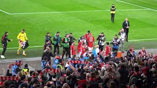 2022/23 Carabao Cup Final: Manchester United 2-0 Newcastle United - Taking photos with fans