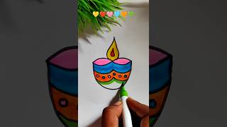 Diwali Diya 🪔 Colour Mixing 💛❤️🩷🩵🧡💚 #shorts #youtubeshorts #ytshorts #viralvideo #trending #art #diy