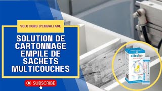 Encartonneuse automatique de sachets | Solution d'emballage en carton pour sacs empilés