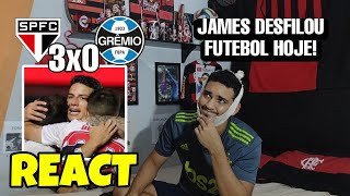 REACT SÃO PAULO 3 X 0 GRÊMIO MELHORES MOMENTOS BRASILEIRÃO 2023 JAMES RODRIGUEZ DEU AULA!