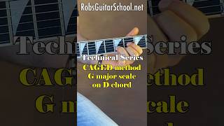 CAGED method - G major scale on D chord. #guitar, #tutorial, #cagedmethodseries #guitarlesson #shred