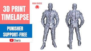 ☝️ 3D Printed The Punisher Support-Free || Ender 3 Pro Timelapse #Shorts